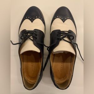 Sezane Oxford shoes - navy and white - size 37